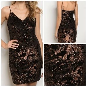 🆕Bronze sequin stunning dress.